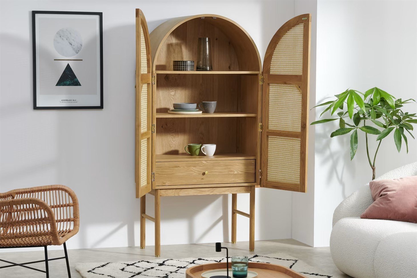 Hazeran Kiler Dolabı Rmn 9165, Meşe Ağacı