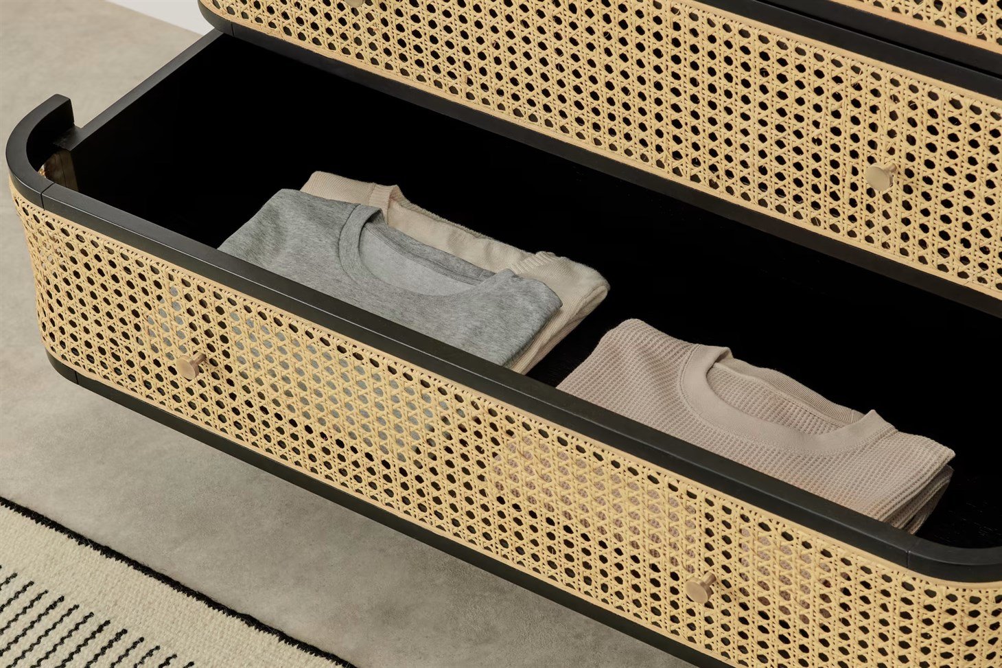 Hazeran Şifonyer Rmn 9101, Meşe Ağacı & Kömür Siyahı