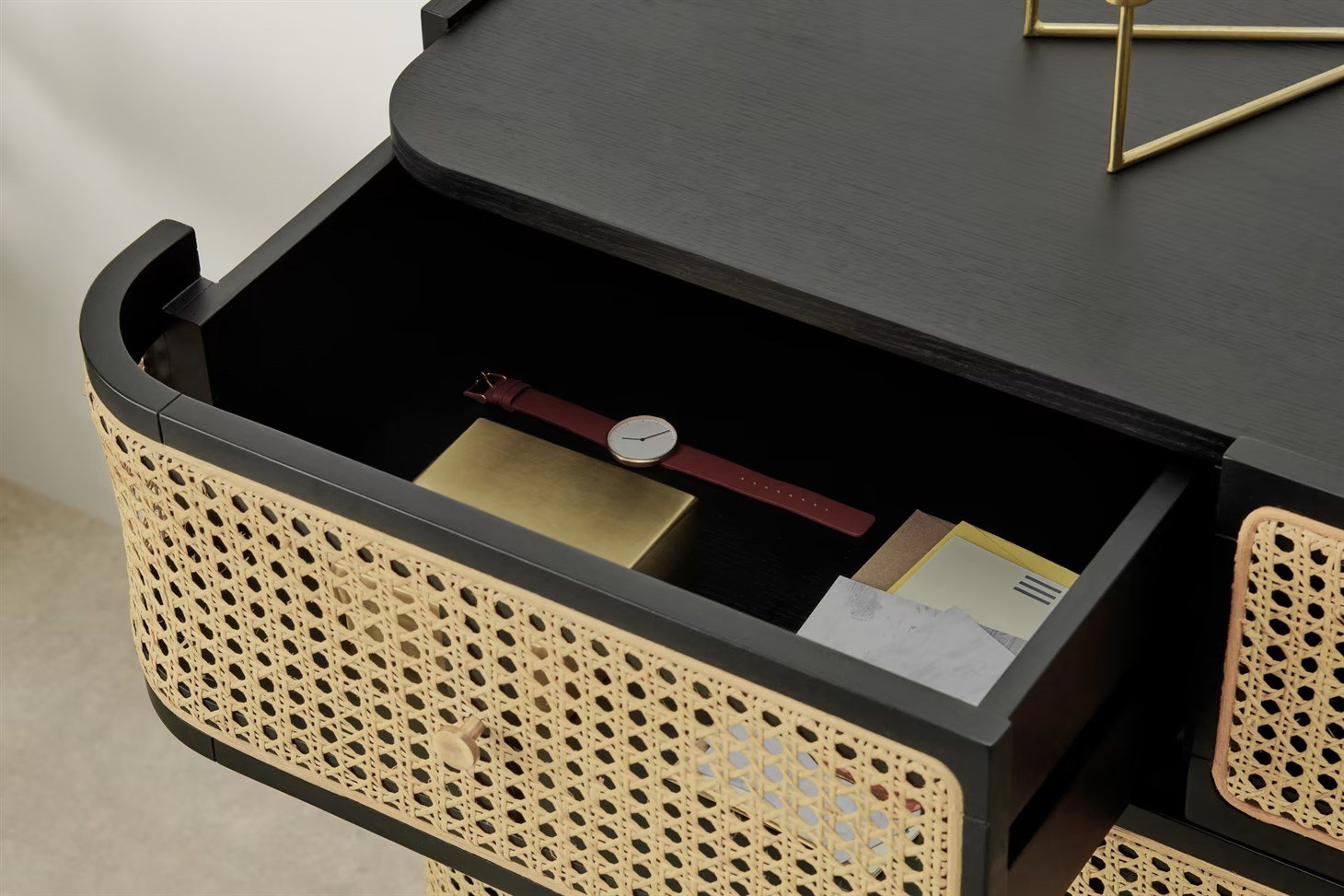 Hazeran Şifonyer Rmn 9101, Meşe Ağacı & Kömür Siyahı