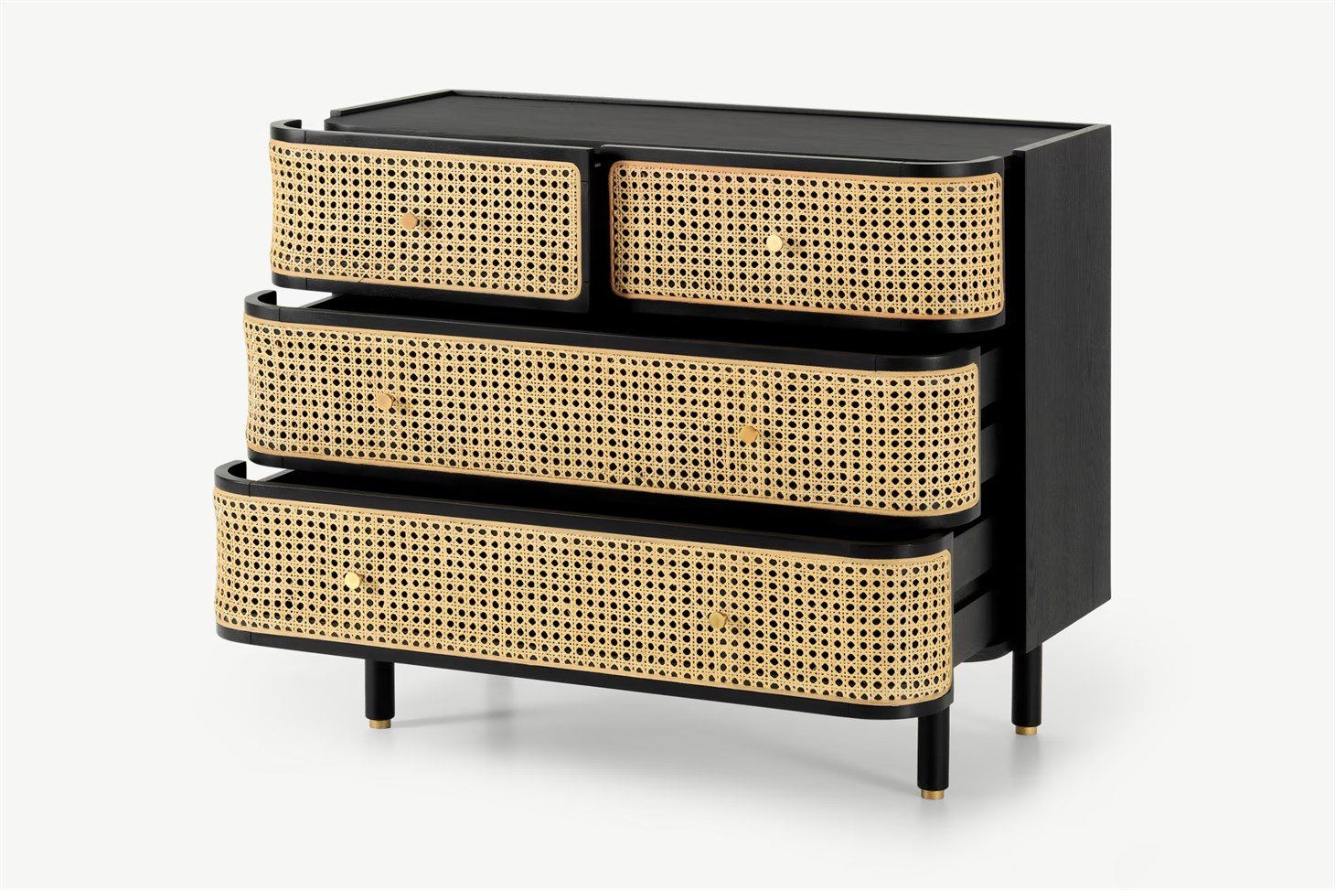 Hazeran Şifonyer Rmn 9101, Meşe Ağacı & Kömür Siyahı