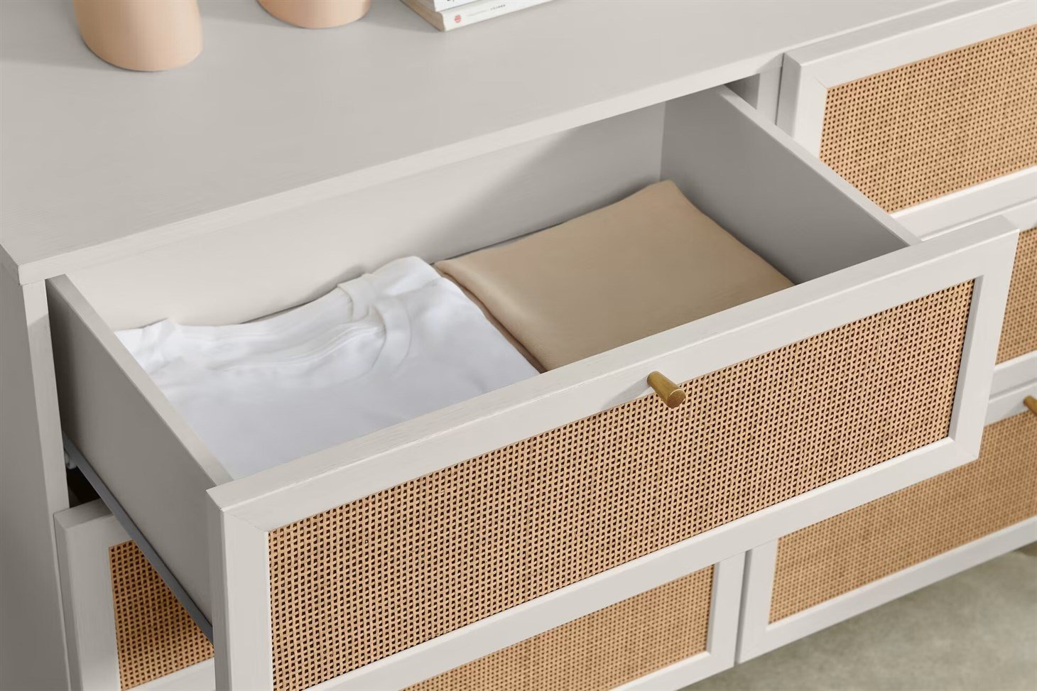 Hazeran Şifonyer Rmn 9150, Meşe Ağacı & Beyaz