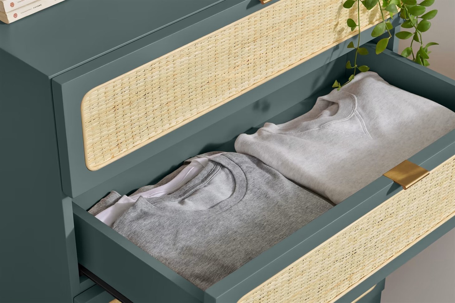 Hazeran Uzun Şifonyer Rmn 9149, Meşe Ağacı & Okyanus Mavisi