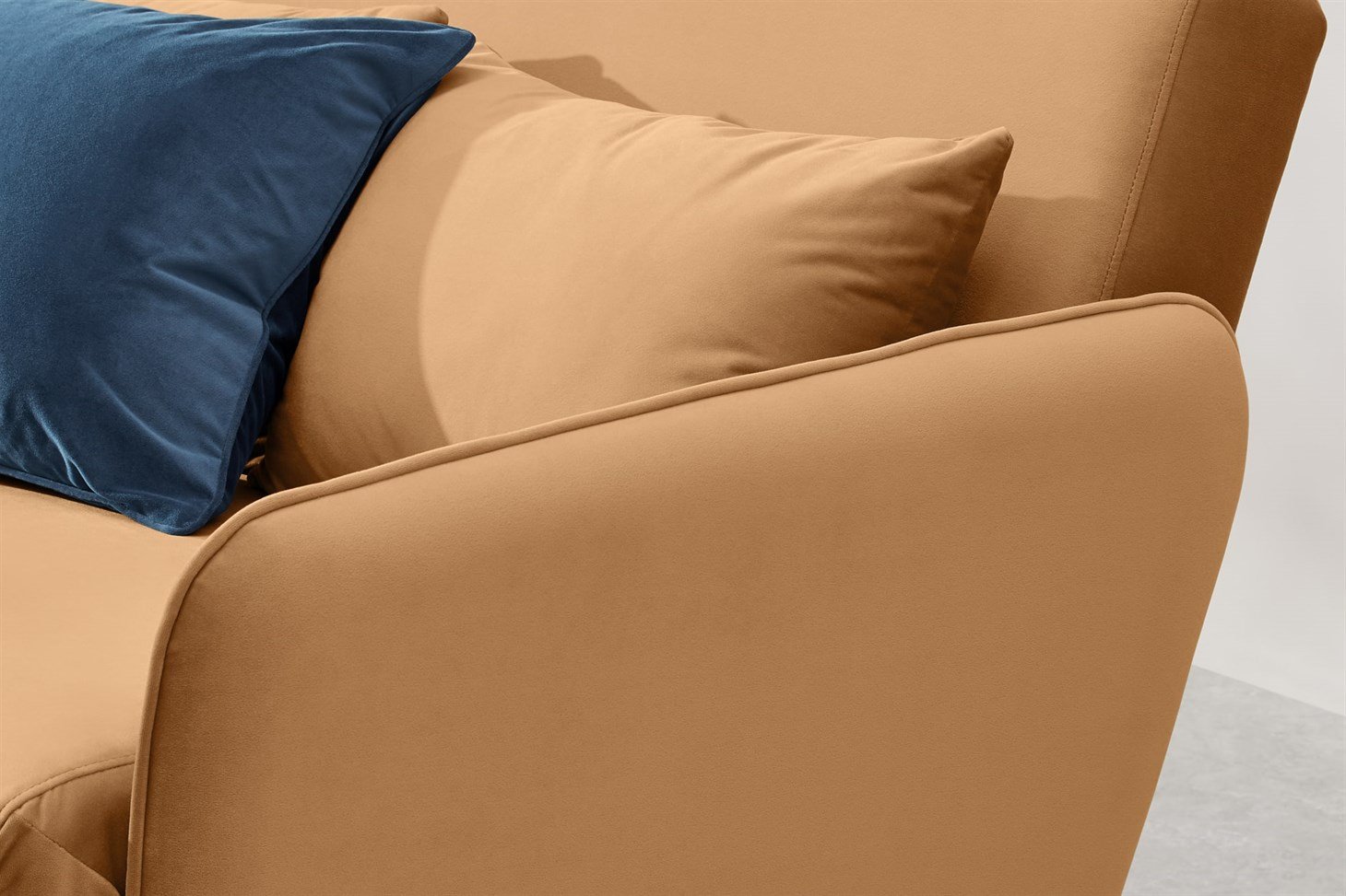 Hettie Small Sofa Bed, Apricot Velvet