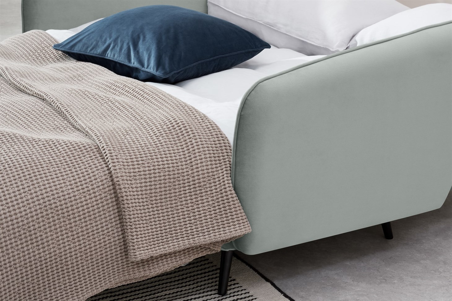 Hettie Small Sofa Bed, Ice Blue Velvet