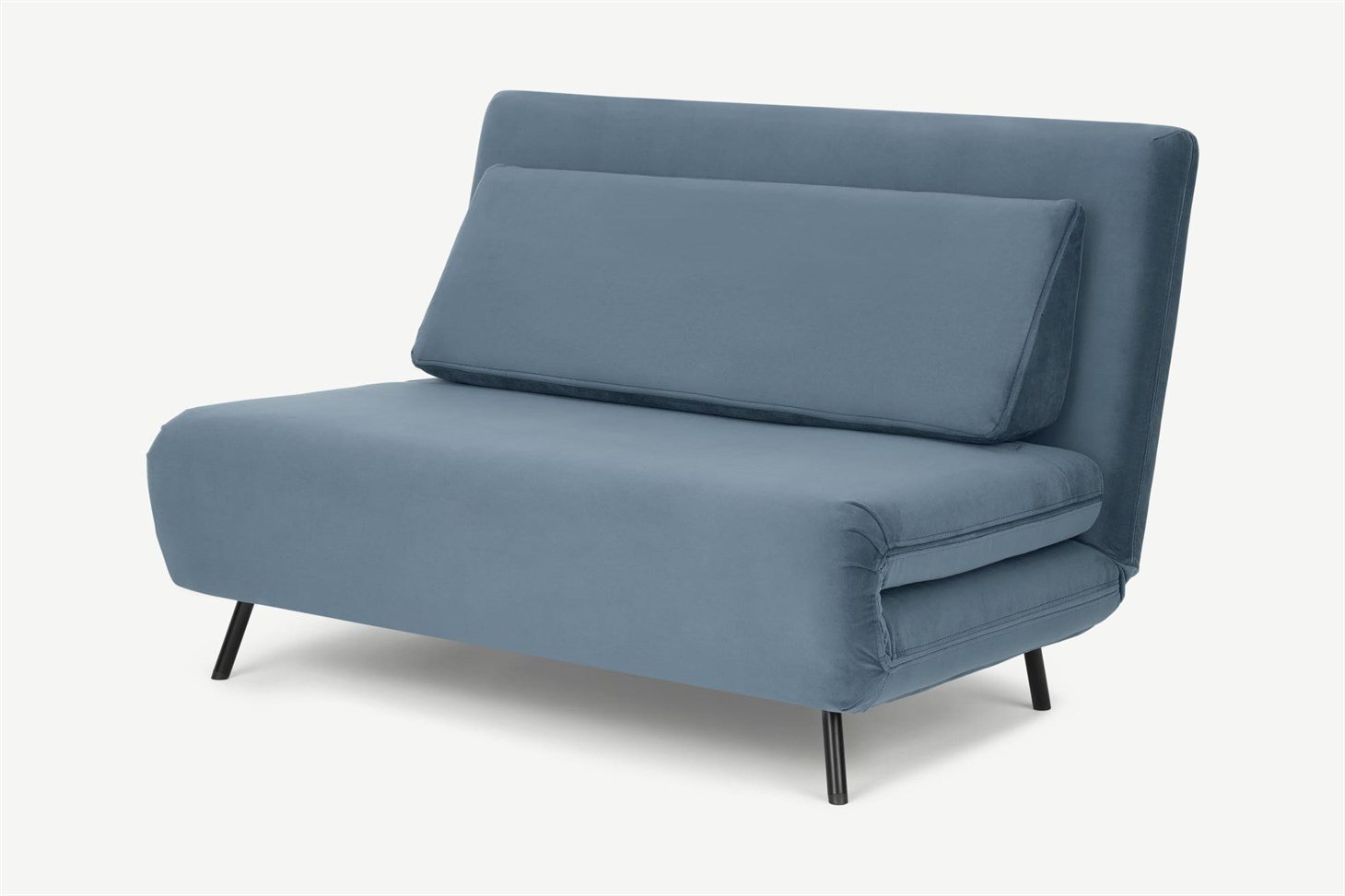 Kahlo Double Seat Sofa Bed, Arctic Blue Velvet
