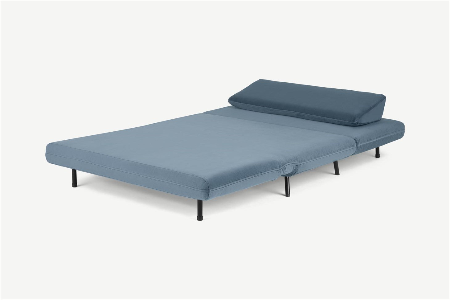 Kahlo Double Seat Sofa Bed, Arctic Blue Velvet