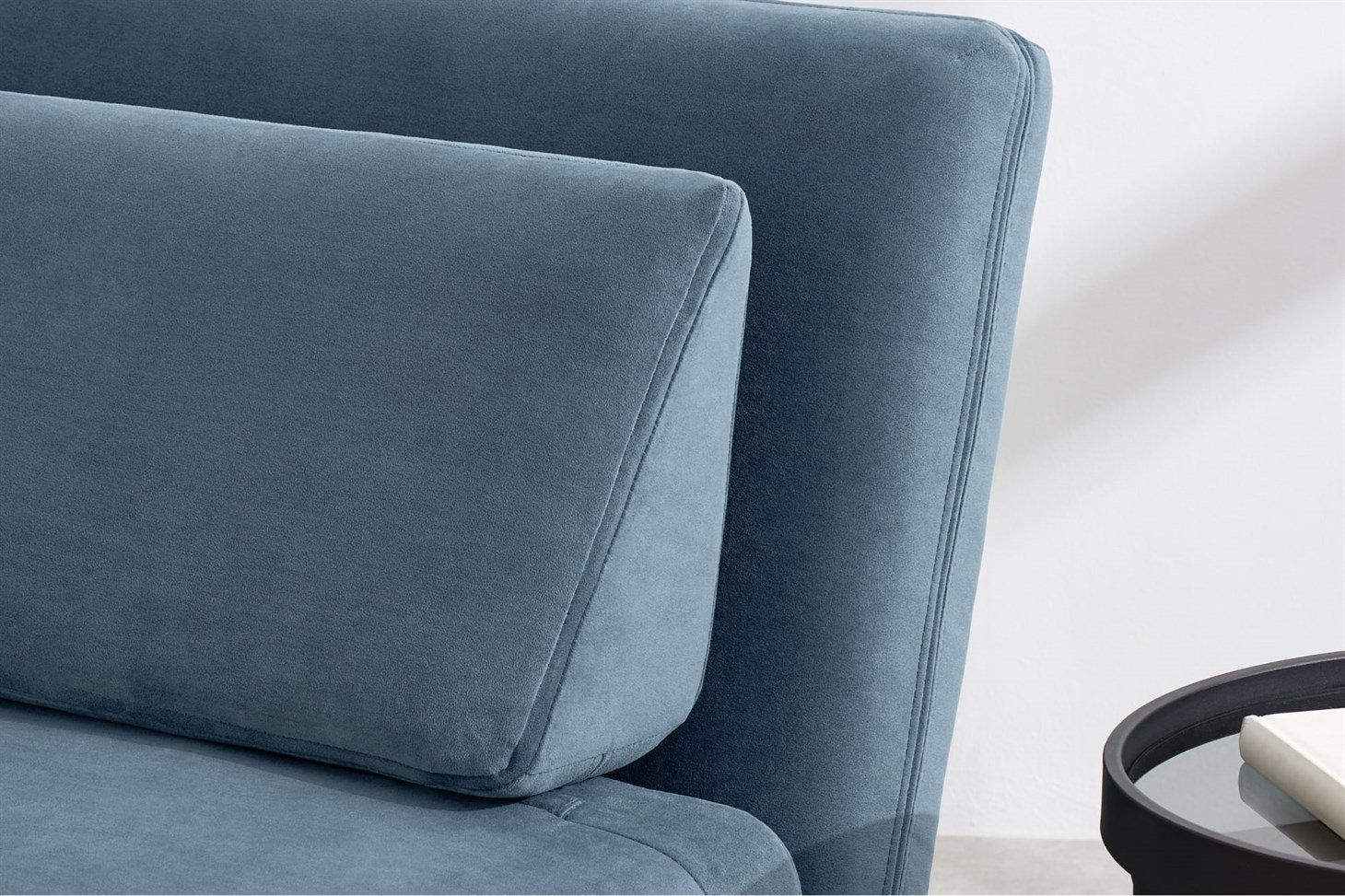 Kahlo Large Sofa Bed, Arctic Blue Velvet