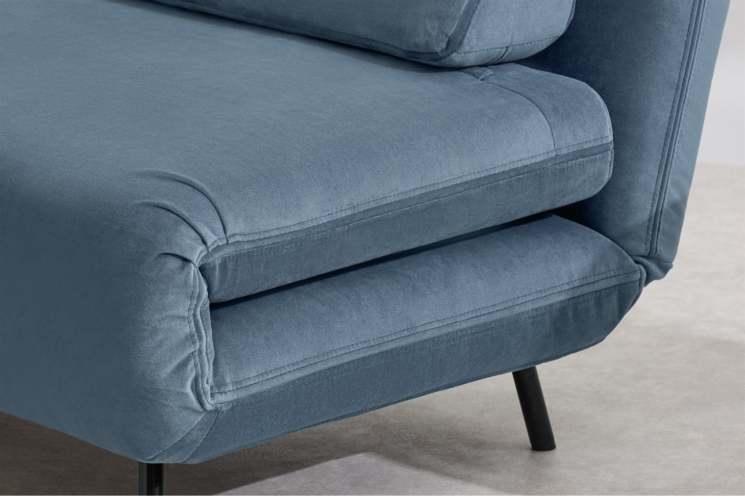 Kahlo Large Sofa Bed, Arctic Blue Velvet