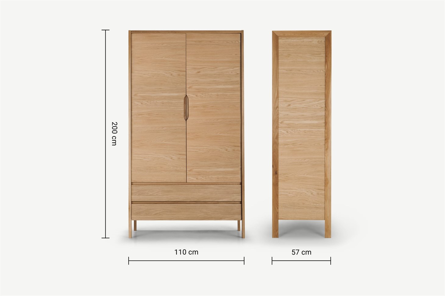 Ledger Wardrobe, Oak