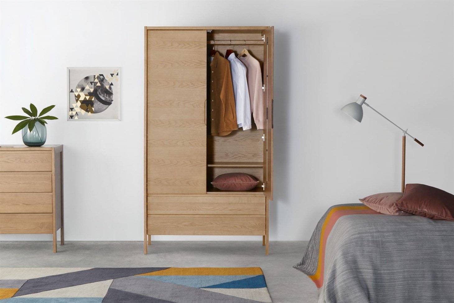 Ledger Wardrobe, Oak