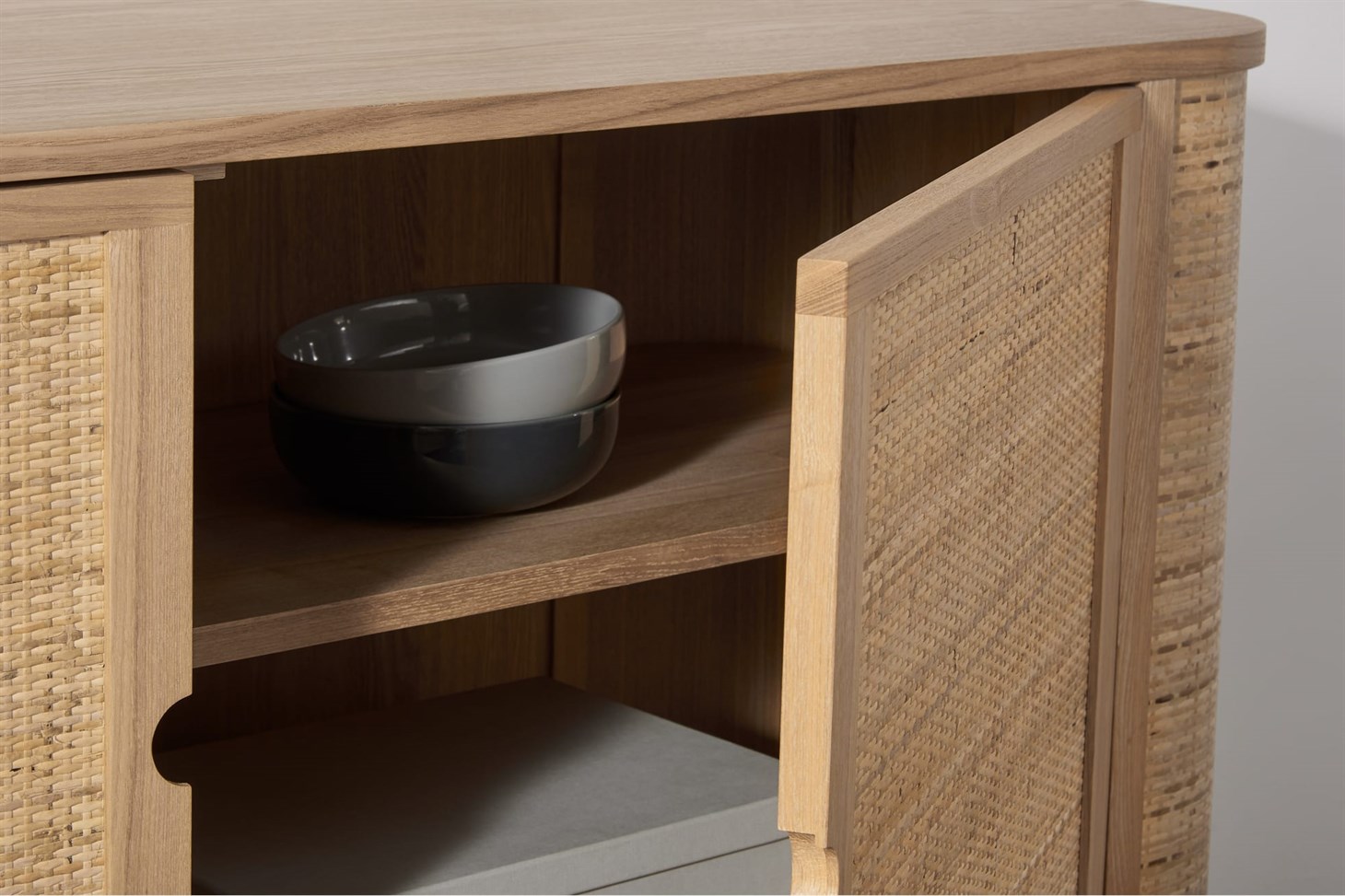 Liana Woven Front Sideboard, Ash  Rattan