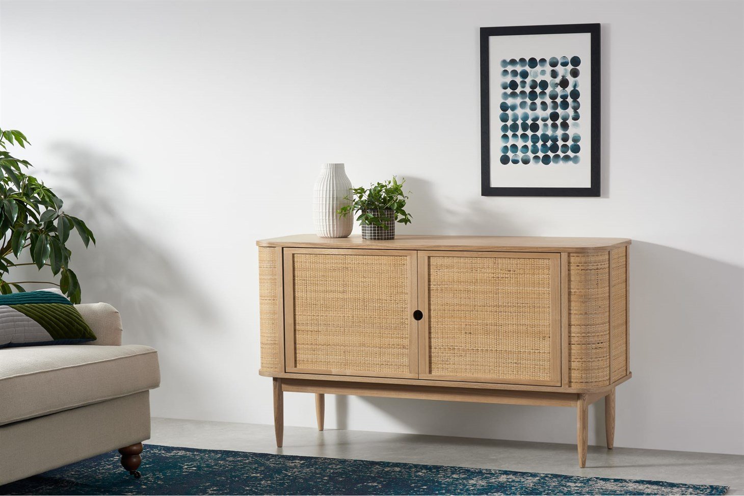 Liana Woven Front Sideboard, Ash  Rattan