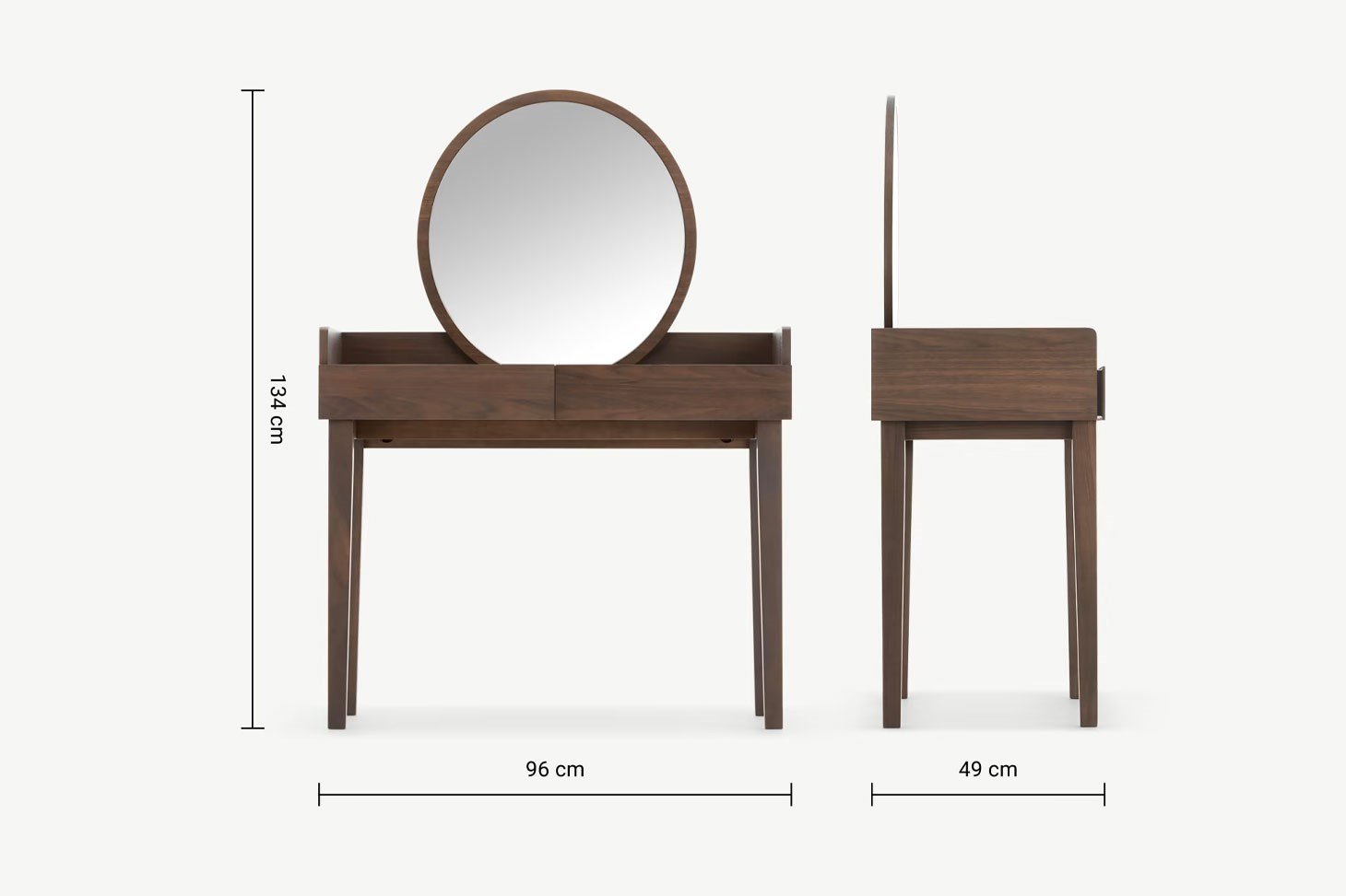 Makyaj Masası Rmn 9286, Ceviz Ağacı