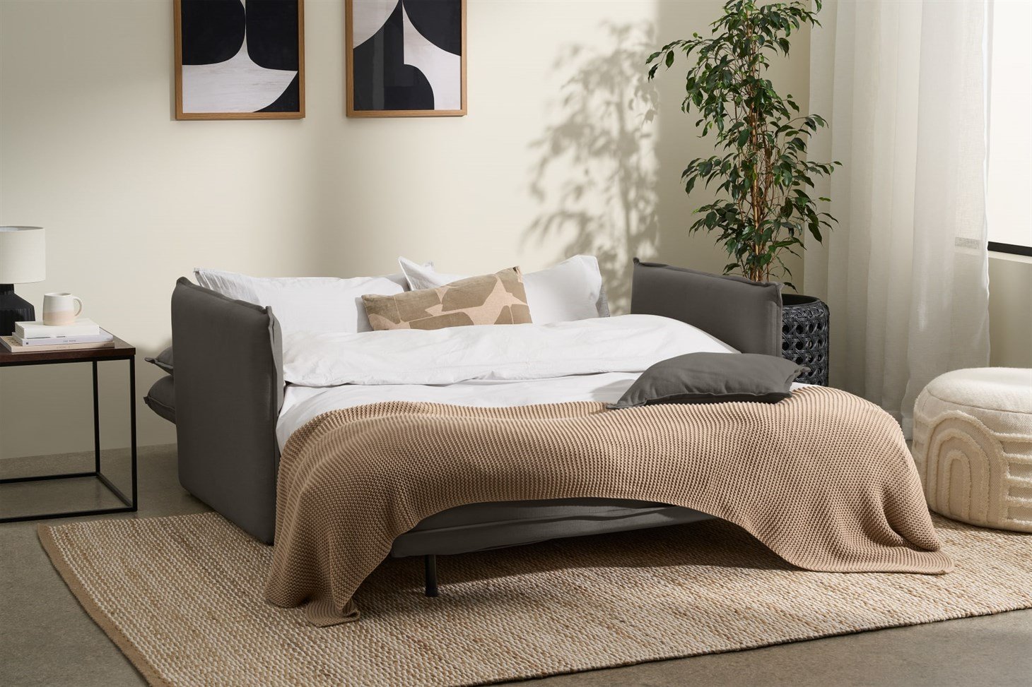 Medina Large Double Sofa Bed, Metropolis Grey