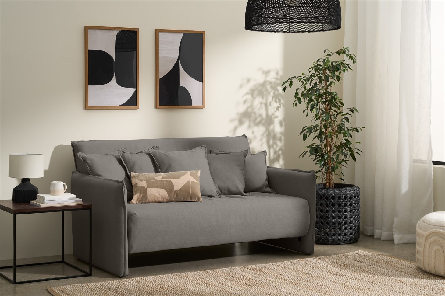 Medina Large Double Sofa Bed, Metropolis Grey