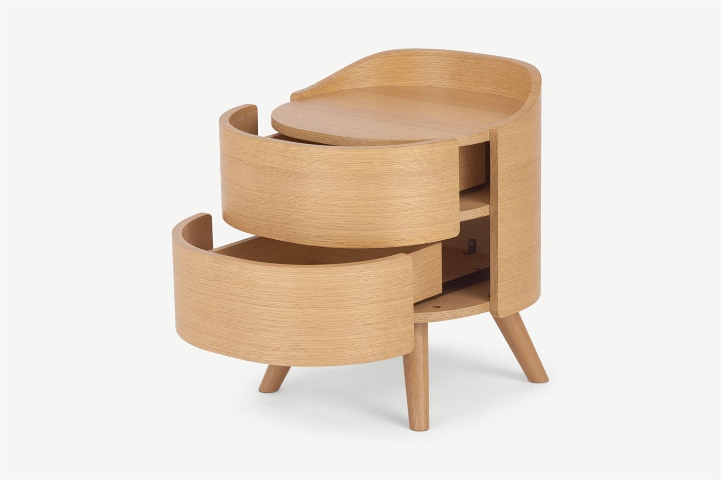 Odie 2 Drawer Bedside Table, Oak