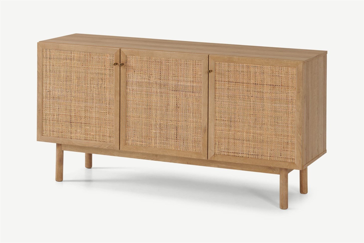 Pavia Sideboard, Natural Rattan  Oak Effect