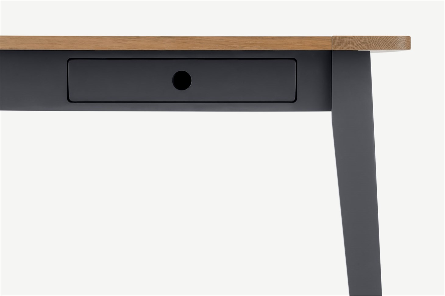 Ralph 6 - 8 seat Extending Dining table, Oak and Charcoal