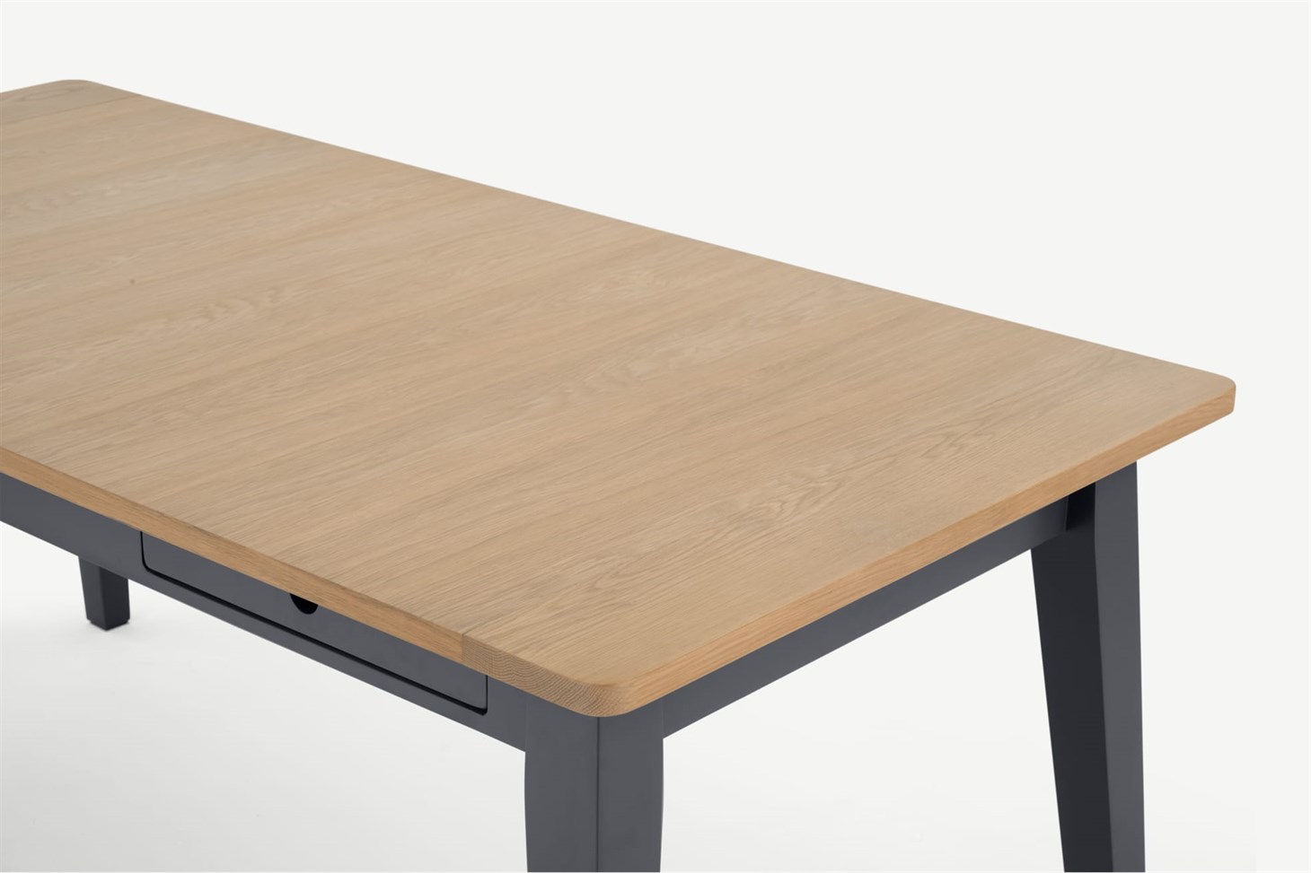 Ralph 6 - 8 seat Extending Dining table, Oak and Charcoal