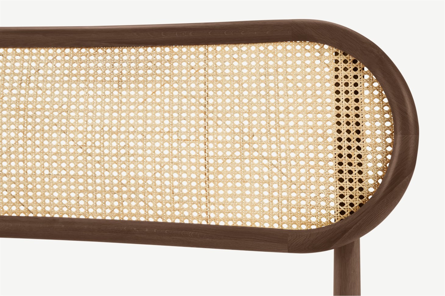 Reema King Size Bed, Dark Stain  Cane