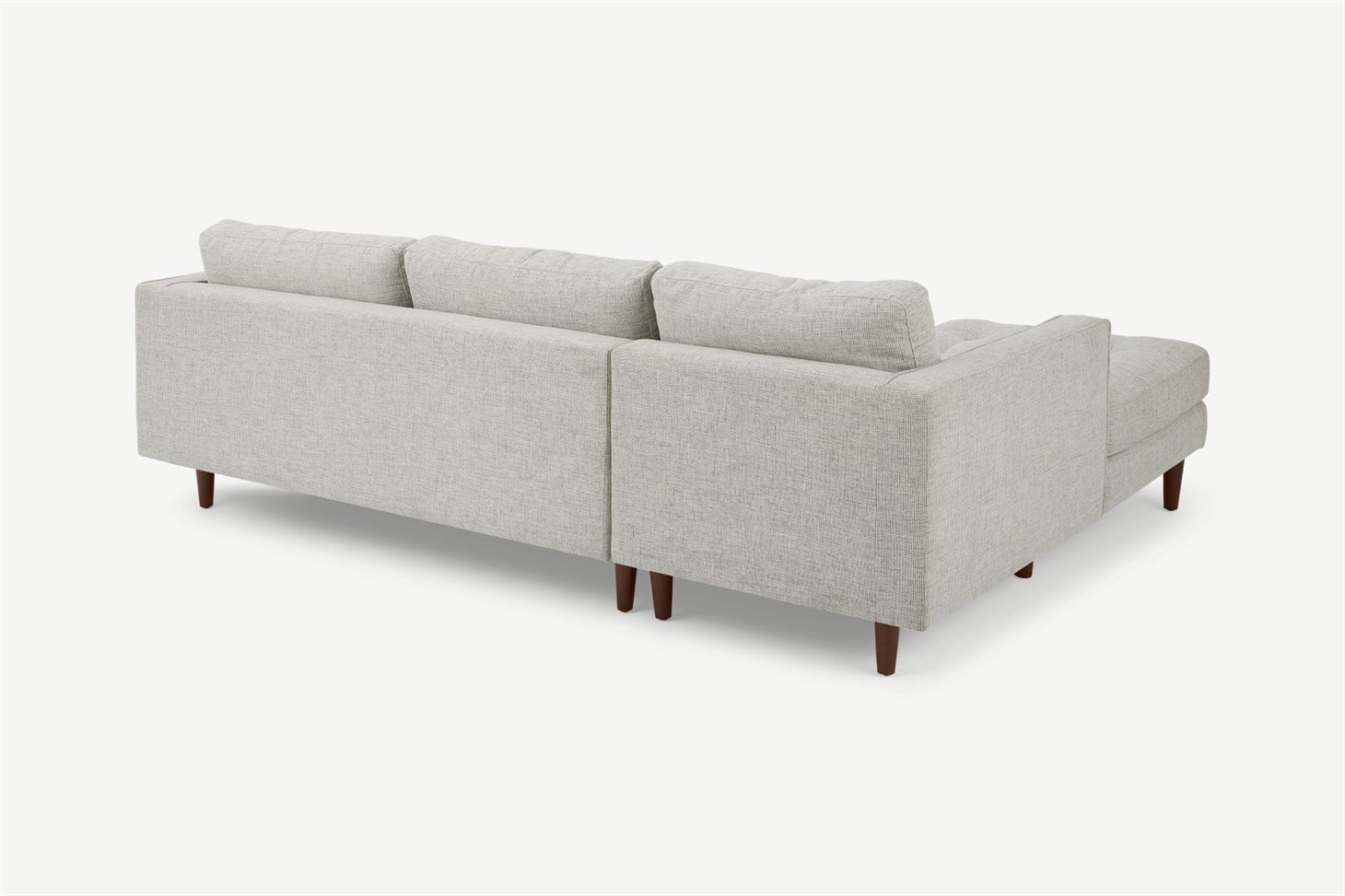 Scott 4 Seater Left Hand Facing Chaise End Corner Sofa, Ivory Weave