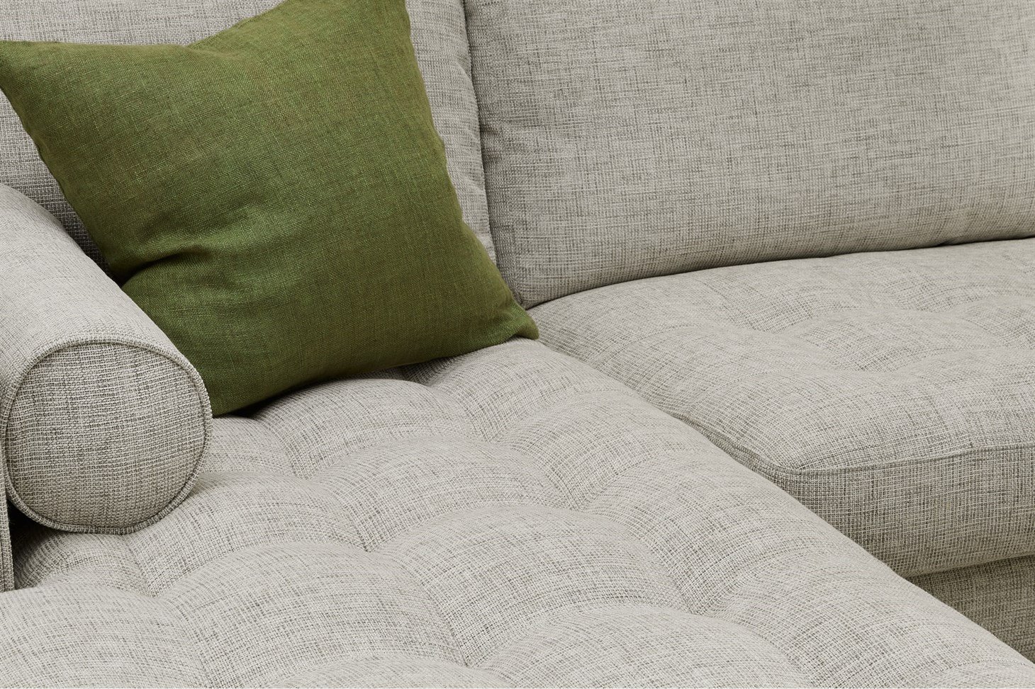 Scott 4 Seater Left Hand Facing Chaise End Corner Sofa, Ivory Weave