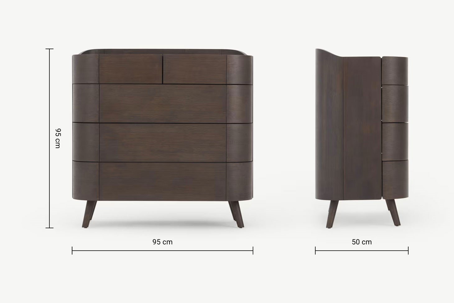 Şifonyer Rmn 9104, Koyu Meşe Ağacı