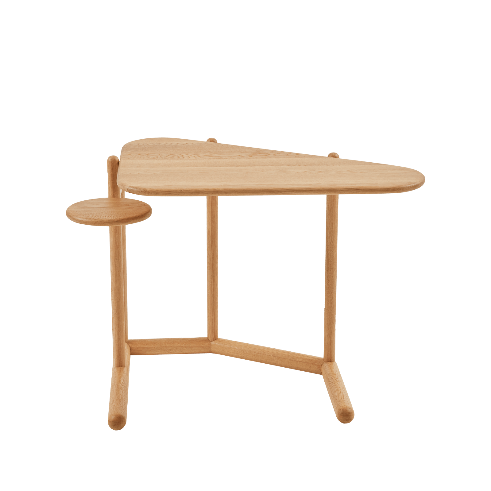 Trinal Laptop Sehpası, Masif Meşe (American White Oak)