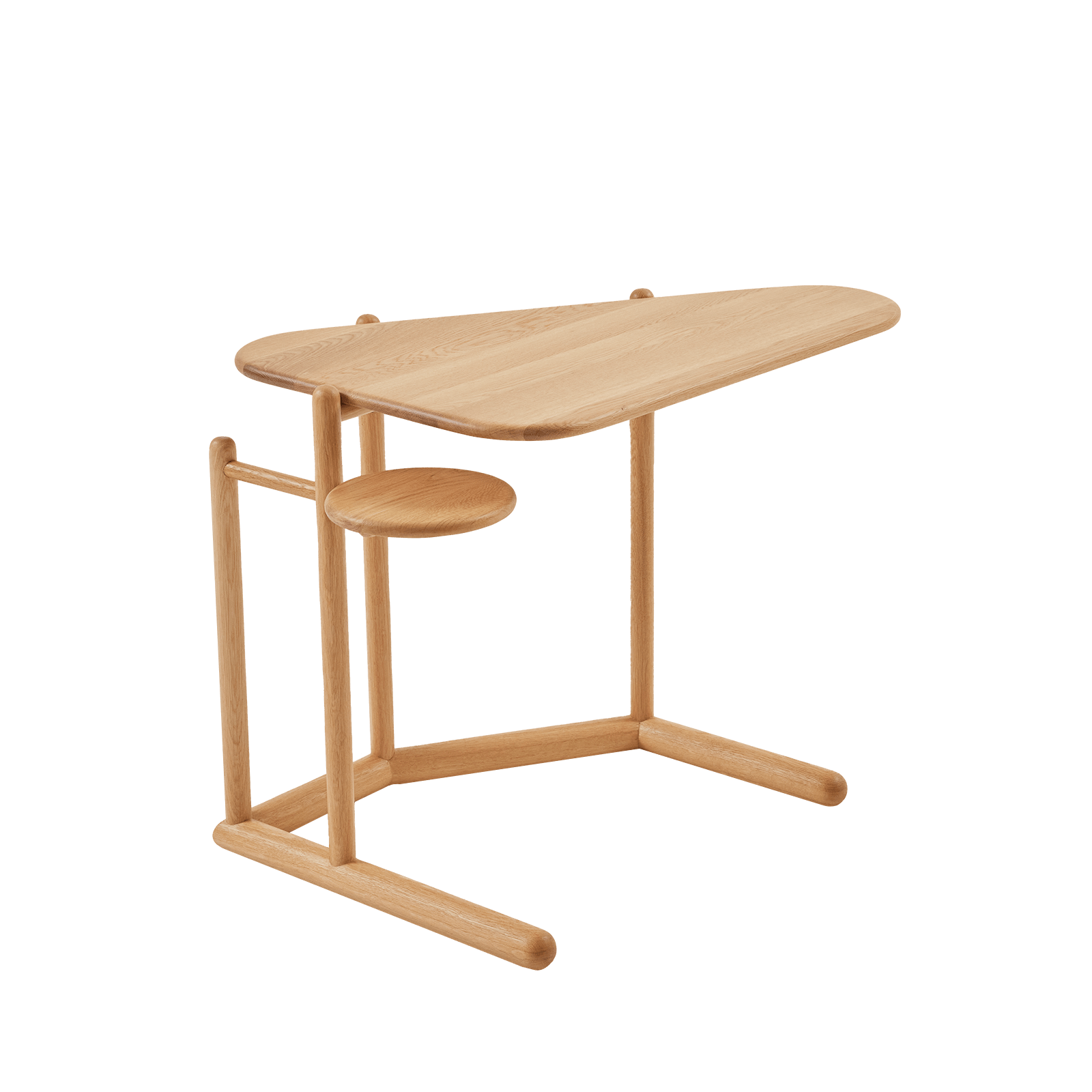 Trinal Laptop Sehpası, Masif Meşe (American White Oak)