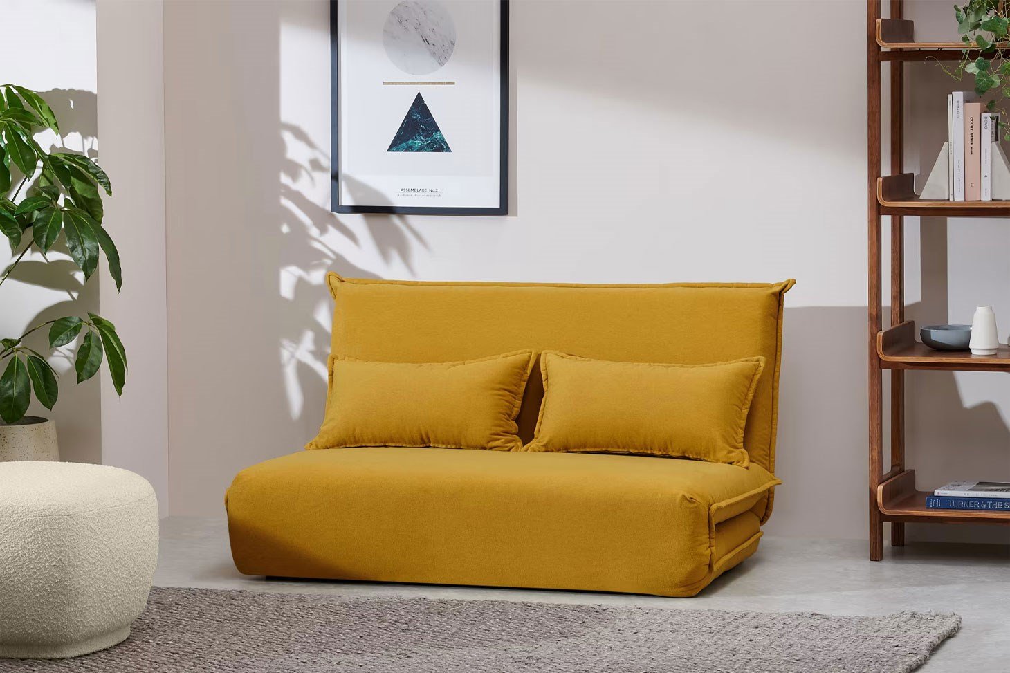 Yataklı İkili Kanepe Rmn 9338, Hardal