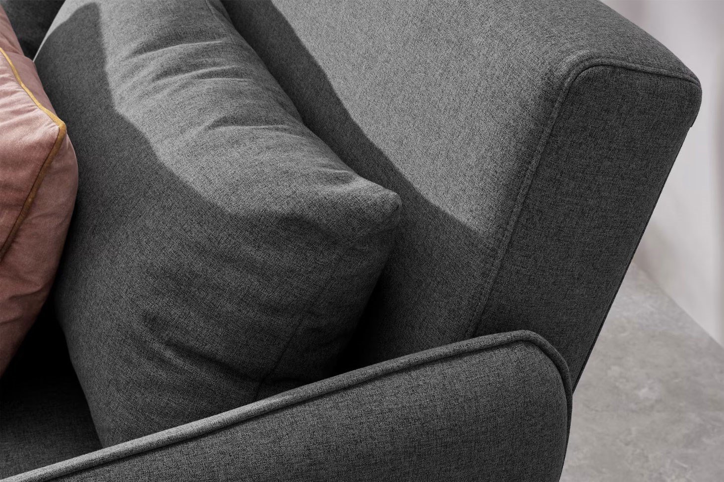 Yataklı İkili Kanepe Rmn 9344, Koyu Gri