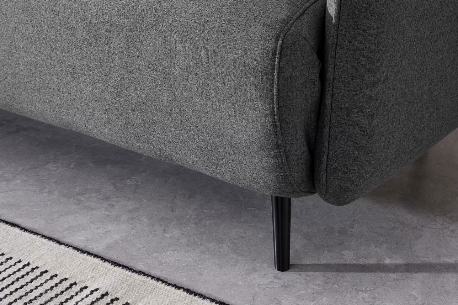 Yataklı İkili Kanepe Rmn 9344, Koyu Gri