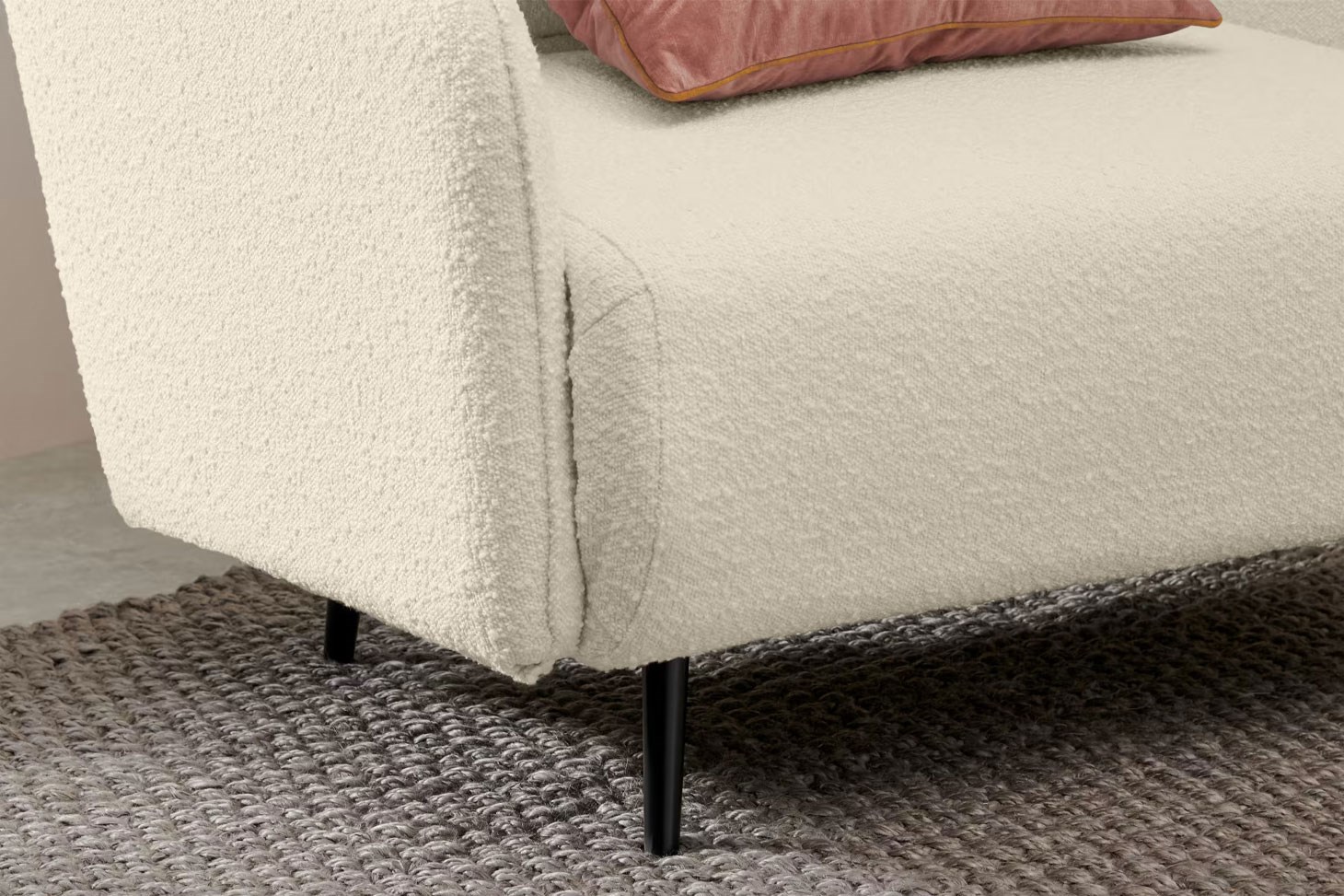 Yataklı Kanepe Tekli Çekyat Rmn 9414, Krem