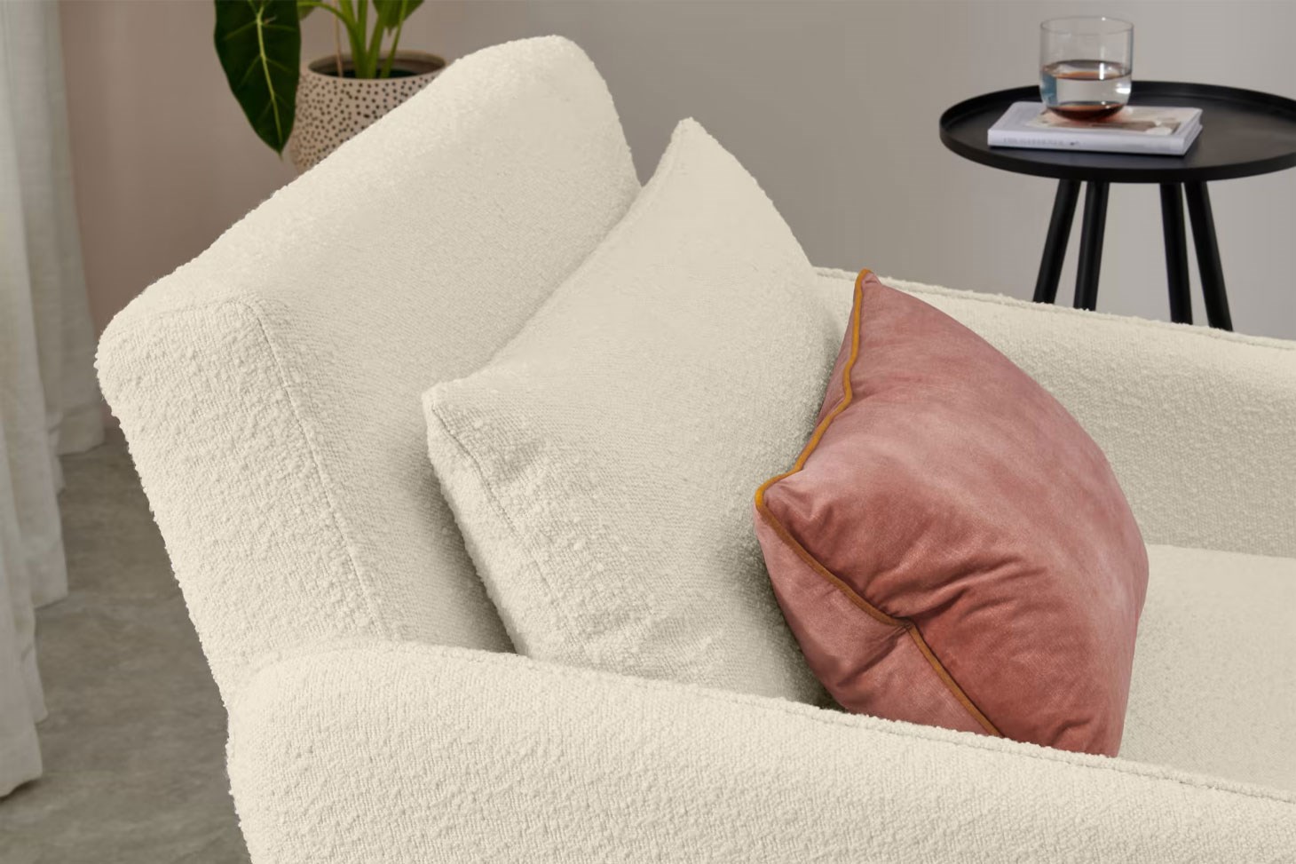 Yataklı Kanepe Tekli Çekyat Rmn 9414, Krem