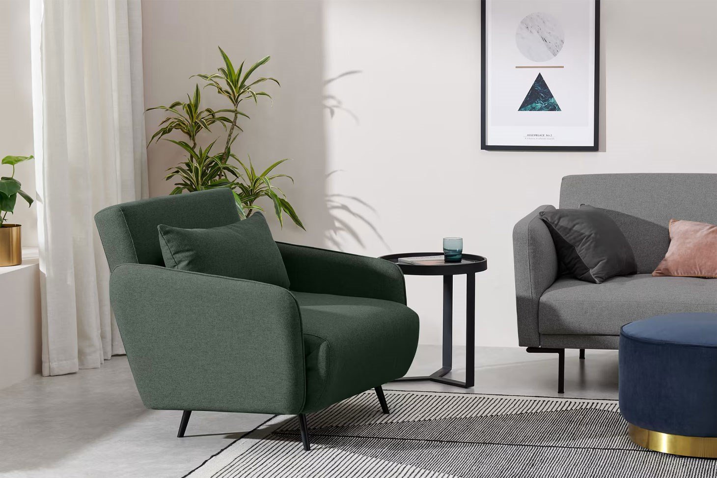 Yataklı Kanepe Tekli Çekyat Rmn 9415, Yeşil