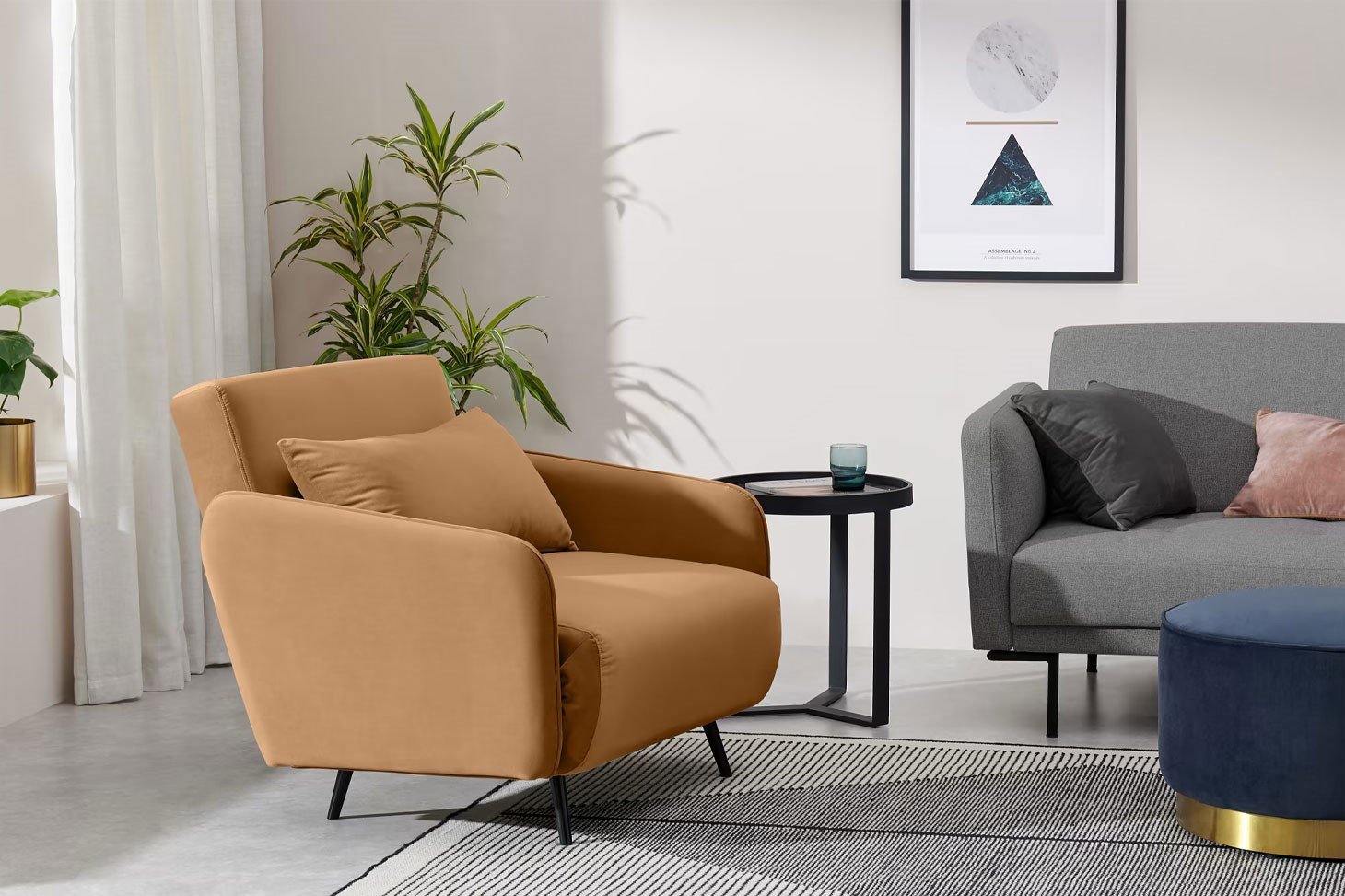 Yataklı Kanepe Tekli Çekyat Rmn 9416, Açık Kahverengi