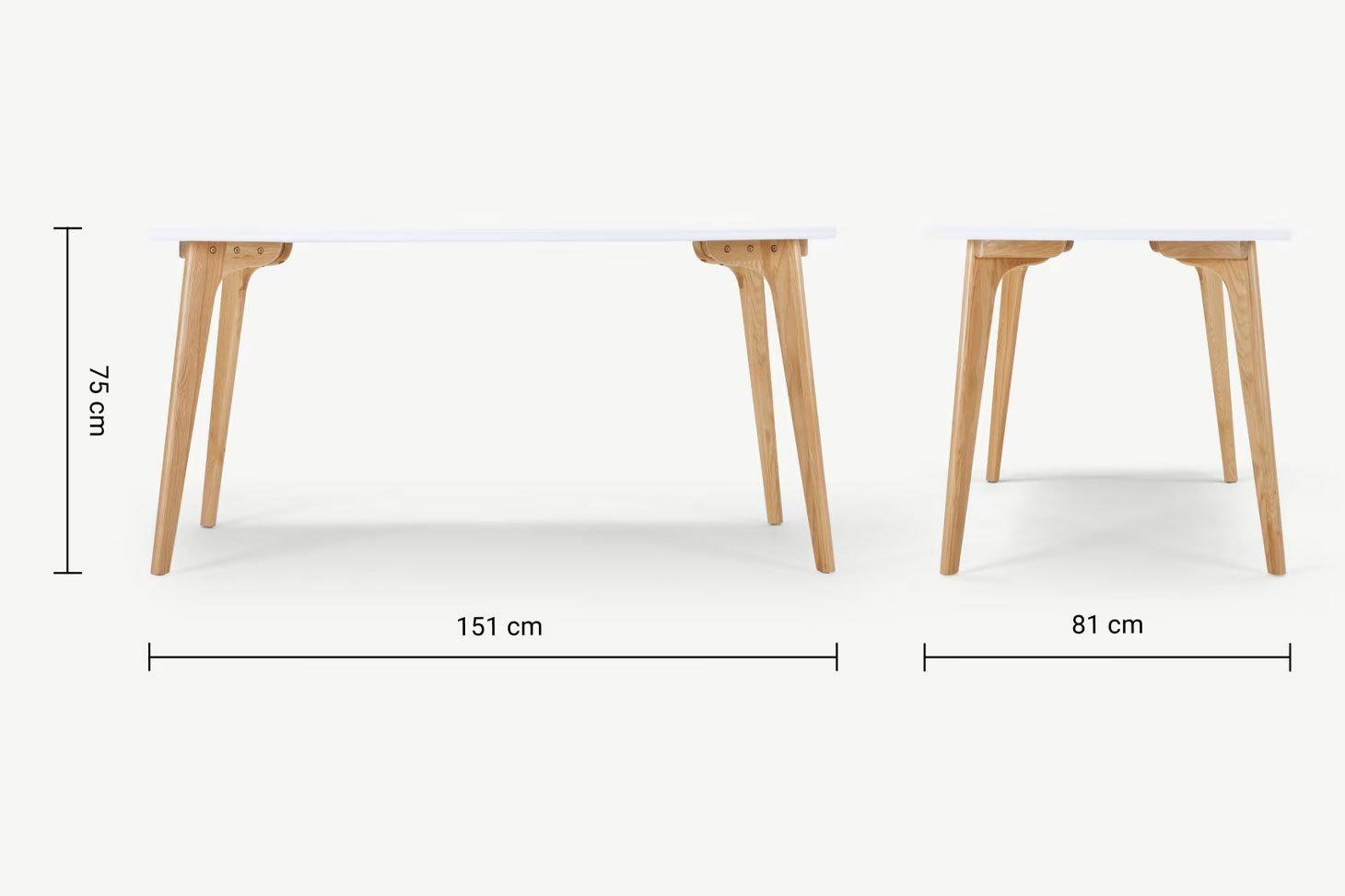 Yemek Masası Rmn 1735, Beyaz