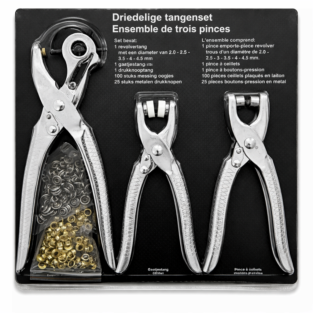 Dikiş Aksesuar ÇeşitleriBDRKemer Delgi Aparatı ve Kuşgözü Aparatları 3'lü SET / RE-831116 (DK-013)