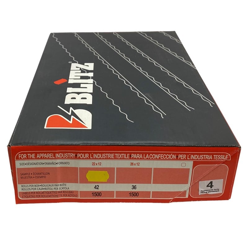 Etiket ÇeşitleriBlitzEtiketleme Makinesi Sarı Etiket/ 12X22 42ADET