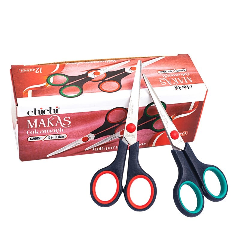 Makas ÇeşitleriChichiPlastik Saplı Çok Amaçlı Makas 5-1/2 İnç 14cm / C2005T