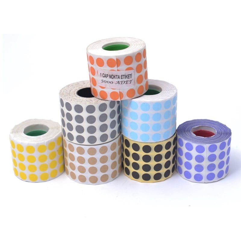 Etiket ÇeşitleriGENÇLERETİKETLEME MAKİNESİ NOKTA ETİKET/ AÇIK SARI