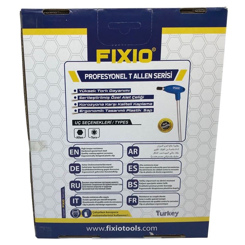 El Alet ÇeşitleriFixioT Saplı İki Uçlu Alyan Anahtar Takımı 7 Parça / FH6107