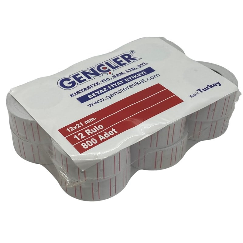 Etiket ÇeşitleriGençlerMarket Tipi Etiketleme Makinesi Etiket 96Adet