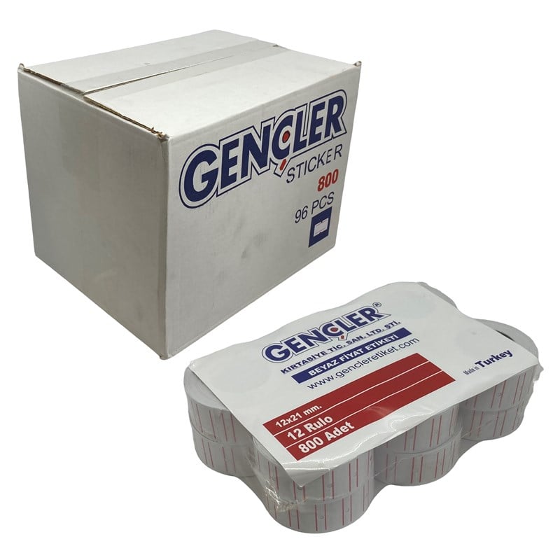 Etiket ÇeşitleriGençlerMarket Tipi Etiketleme Makinesi Etiket 96Adet