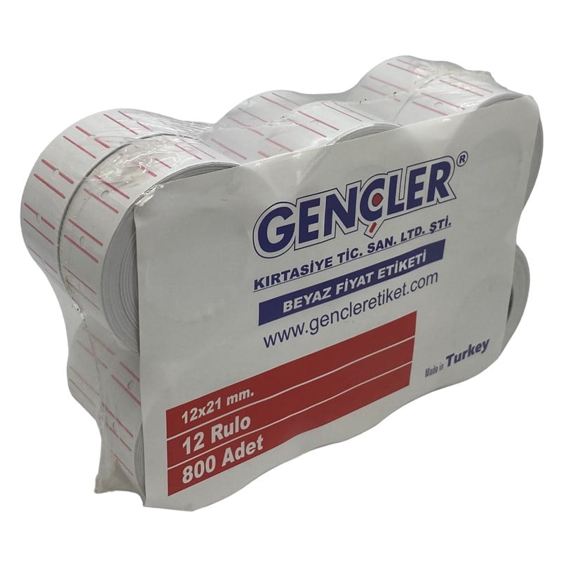 Etiket ÇeşitleriGençlerMarket Tipi Etiketleme Makinesi Etiket 96Adet