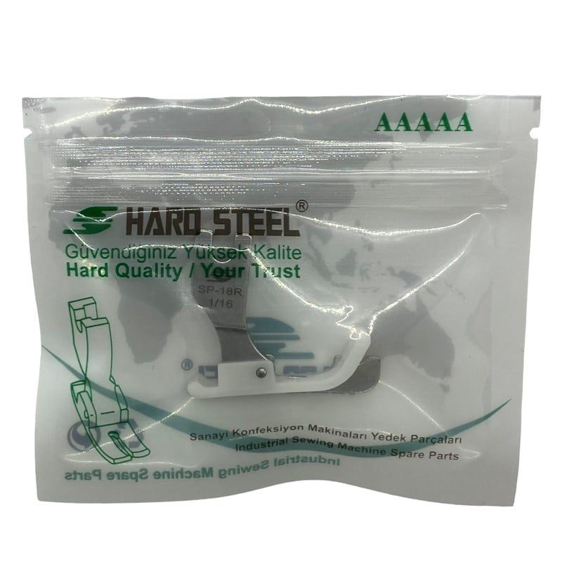 Ayak ÇeşitleriHard SteelDüz Makine Plastik Teflon Çimalı Ayak Sağ / TSP-18 1/16R