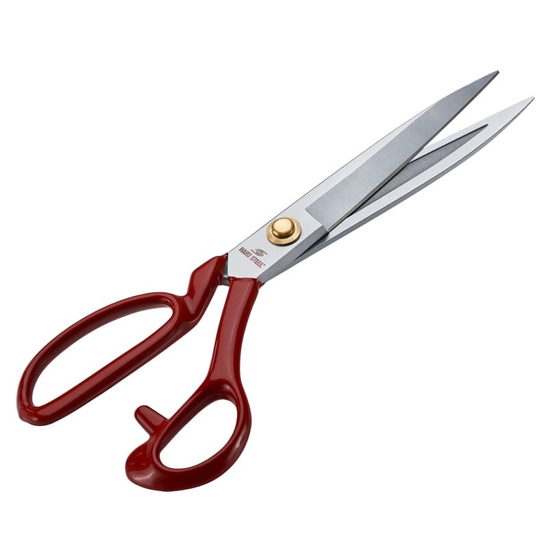 Makas ÇeşitleriHard SteelKırmızı Saplı Paslanmaz Çelik Somunlu 10inç Makas /  HS-1104 (10