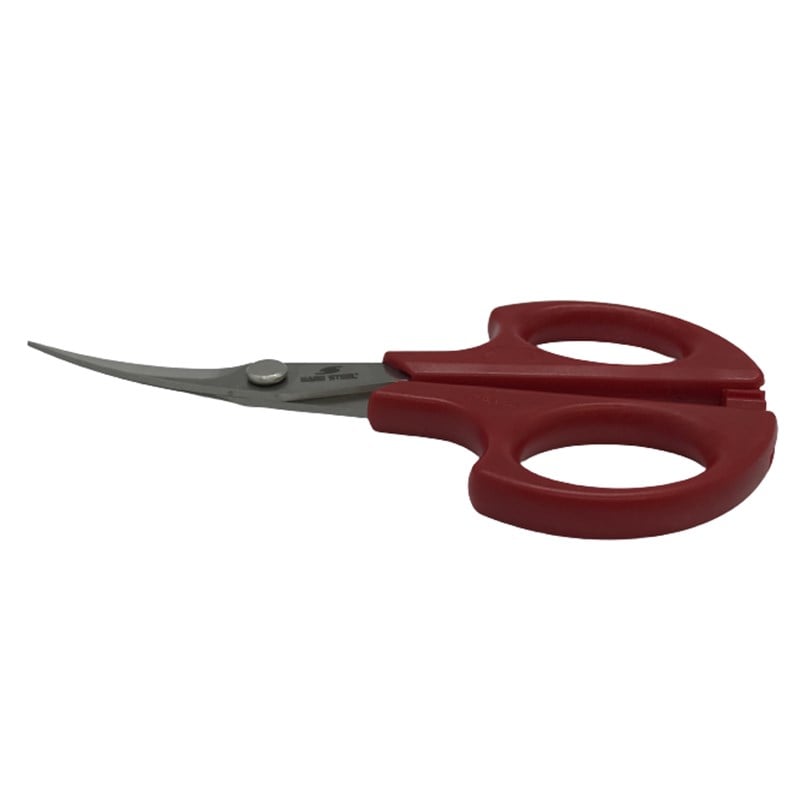 Makas ÇeşitleriHard SteelPlastik Saplı Eğri Nakış Makası / HS-1663 (4.76