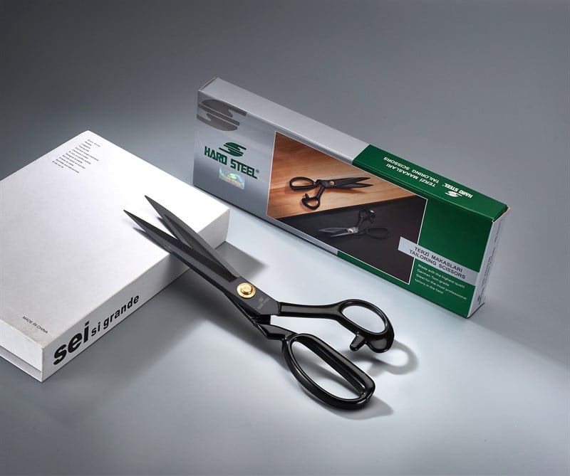 Makas ÇeşitleriHard SteelSiyah Saplı Paslanmaz Çelik Somunlu 8inç Makas /  HS-8 (8