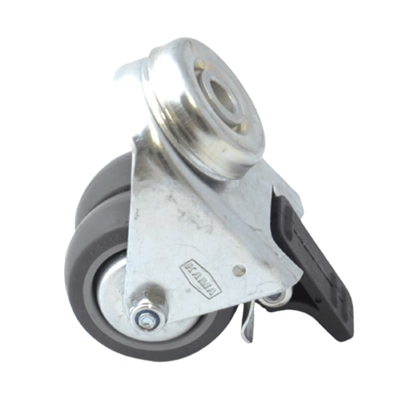 Sarf Malzeme ÇeşitleriKamaMakine Tekerleği Küçük Frenli Çiftli Teker / 50X17 M10